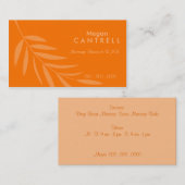 Sunset Massage Therapist Biz Card Visitekaartje (Voorkant / Achterkant)