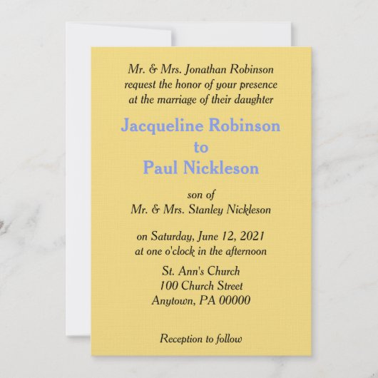 Sunset Mellow Yellow Blue Weddenschap Kaart (Voorkant)