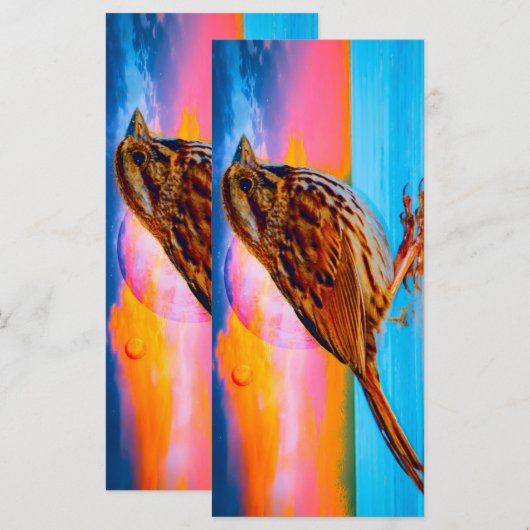 Sunset Melody-Bladwijzer Menu (Voorkant / Achterkant)