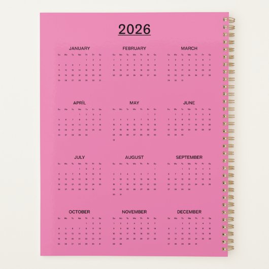 Sunset Melody Planner (Achterkant)