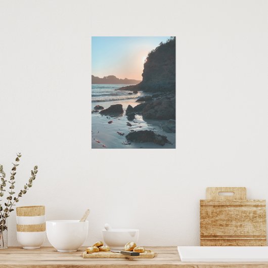 Sunset Mendocino Beach Poster (Keuken)