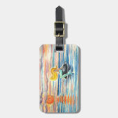 Sunset Mermaid Bagagelabel (Voorkant verticaal)