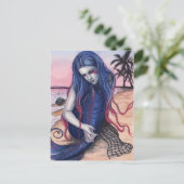 Sunset Mermaid Briefkaart (Staand voorkant)