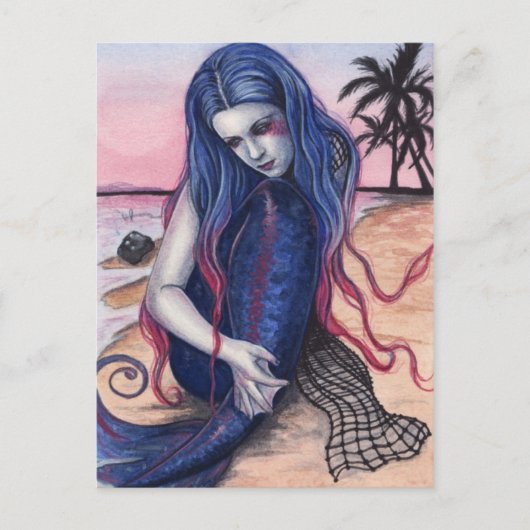 Sunset Mermaid Briefkaart (Voorkant)