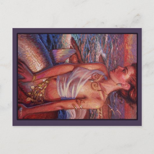 Sunset Mermaid briefkaart (Voorkant)
