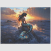 Sunset Mermaid Decoupage Tissuepapier (Voorkant)