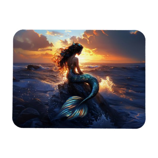 Sunset Mermaid Flexible Magneet (Horizontaal)