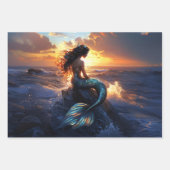 Sunset Mermaid Inpakpapier Vel (Voorkant 3)
