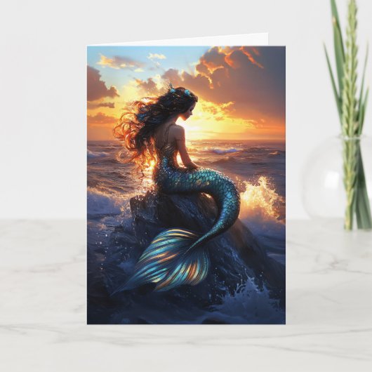 Sunset Mermaid Kaart (Voorkant)