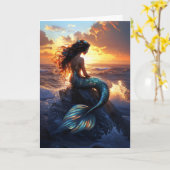 Sunset Mermaid Kaart (Gele Bloem)