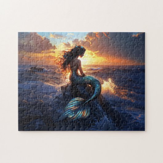 Sunset Mermaid Legpuzzel (Horizontaal)