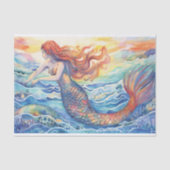 Sunset Mermaid Tissuepapier (Voorkant)