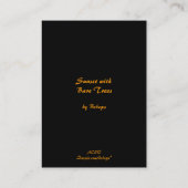 Sunset met Bare Trees ATC Visitekaartje (Achterkant)