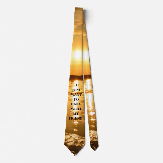 SUNSET met Motto - Stropdas (Voorkant)