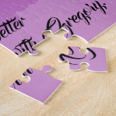 Sunset met Paarse wolken Legpuzzel (Zijkant)