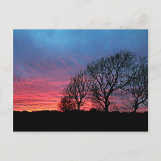 Sunset met rode hemel briefkaart