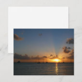Sunset met Sailships Tropical Landscape Photo (Voorkant / Achterkant)