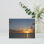 Sunset met Sailships Tropical Landscape Photo Briefkaart (Staand voorkant)