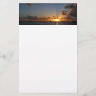 Sunset met Sailships Tropical Landscape Photo Briefpapier
