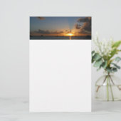 Sunset met Sailships Tropical Landscape Photo Briefpapier (Staand voorkant)