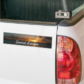 Sunset met Sailships Tropical Landscape Photo Bumpersticker (Op Truck)