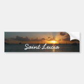 Sunset met Sailships Tropical Landscape Photo Bumpersticker (Voorkant)