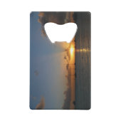 Sunset met Sailships Tropical Landscape Photo Creditkaart Flessenopener (Achterkant)