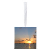 Sunset met Sailships Tropical Landscape Photo Decoratie (Rechts)