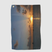 Sunset met Sailships Tropical Landscape Photo Golfhanddoek (Voorkant)