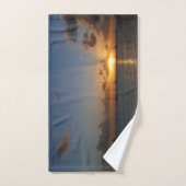 Sunset met Sailships Tropical Landscape Photo Handdoek (Handdoek)