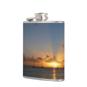 Sunset met Sailships Tropical Landscape Photo Heupfles (Links)