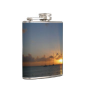 Sunset met Sailships Tropical Landscape Photo Heupfles (Rechts)