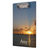 Sunset met Sailships Tropical Landscape Photo Klembord (Links)