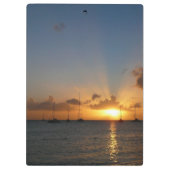 Sunset met Sailships Tropical Landscape Photo Klembord (Achterkant)