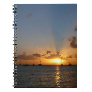 Sunset met Sailships Tropical Landscape Photo Notitieboek