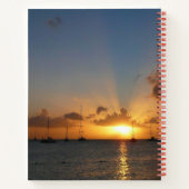 Sunset met Sailships Tropical Landscape Photo Notitieboek (Achterkant)
