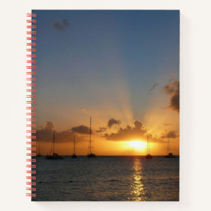 Sunset met Sailships Tropical Landscape Photo Notitieboek
