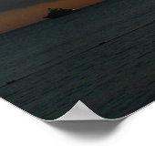 Sunset met Sailships Tropical Landscape Photo Poster (Hoek)