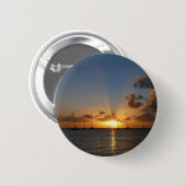 Sunset met Sailships Tropical Landscape Photo Ronde Button 5,7 Cm (Voorkant /achterkant)