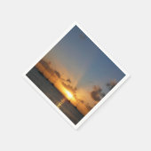 Sunset met Sailships Tropical Landscape Photo Servetten (Hoek)