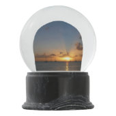 Sunset met Sailships Tropical Landscape Photo Sneeuwbol (Achterkant)