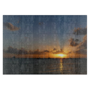 Sunset met Sailships Tropical Landscape Photo Snijplank