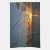 Sunset met Sailships Tropical Landscape Photo Theedoek (Verticaal)