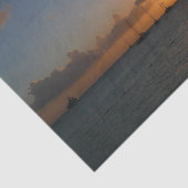 Sunset met Sailships Tropical Landscape Photo Tissuepapier (Detail)