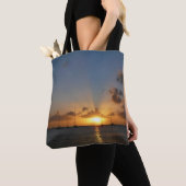 Sunset met Sailships Tropical Landscape Photo Tote Bag (Dichtbij)