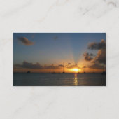 Sunset met Sailships Tropical Landscape Photo Visitekaartje (Achterkant)