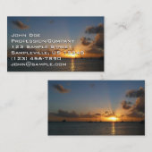 Sunset met Sailships Tropical Landscape Photo Visitekaartje (Voorkant / Achterkant)