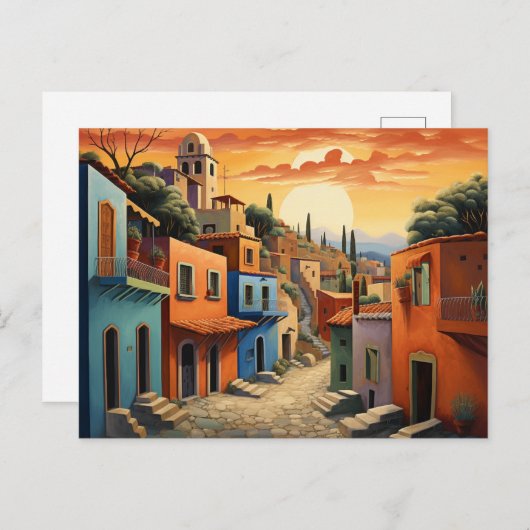 Sunset Mexico Feestdagenkaart (Voorkant / Achterkant)