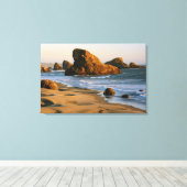 Sunset, Meyers Beach, Oregon, VS Canvas Afdruk (Insitu (Houten vloer))