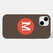 Sunset Minimal Monogram Hoesje-Mate iPhone Case (Achterkant (horizontaal))